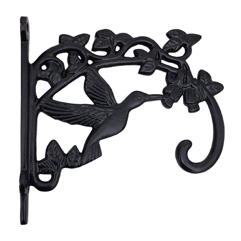 "Jeremiah" Black Antique Iron Hanging Shelf Bracket