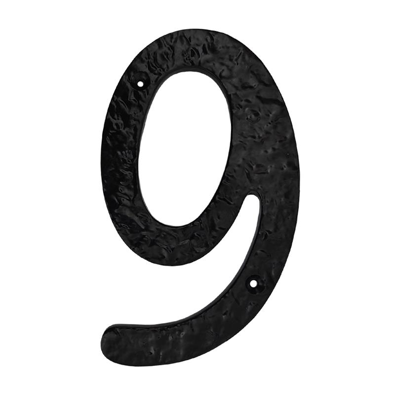 6" Iron Numerals (9) Heavy Duty