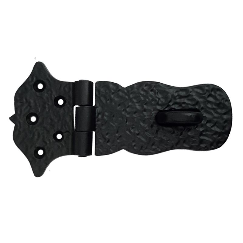 "Exodus" Black Antique Cast Iron Hasp & Staple