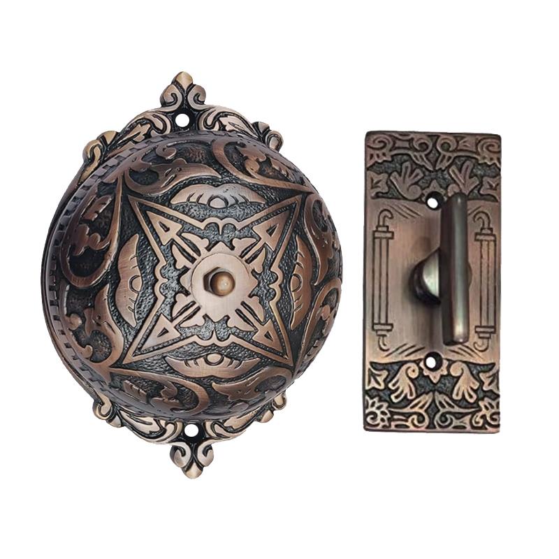 "Sarah" Brass Decorative Manual Old Fashioned Door Bell-PT-2