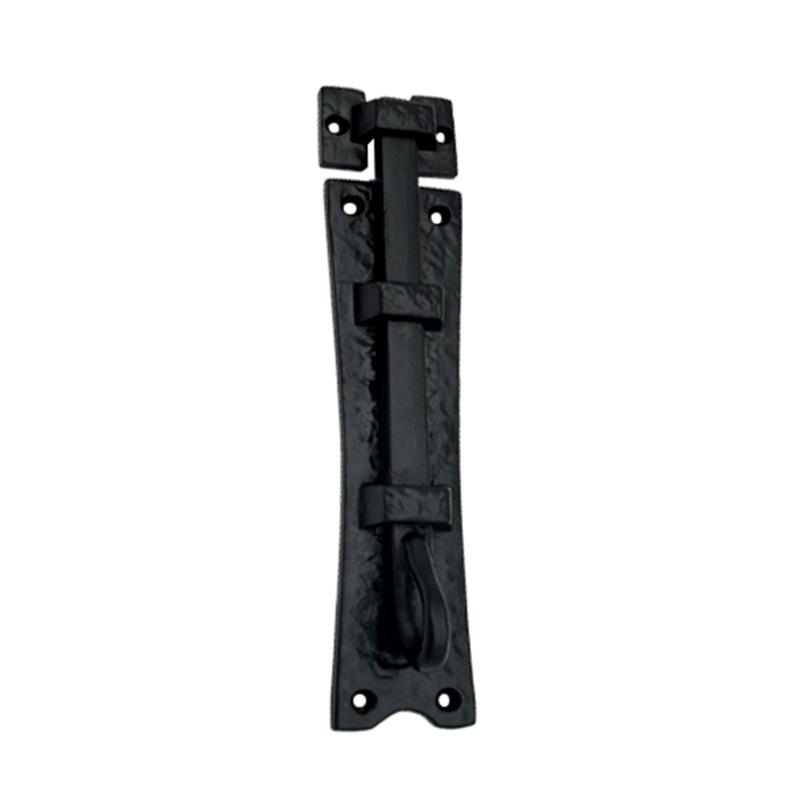 "Barachias" Black Antique Iron Door Bolt