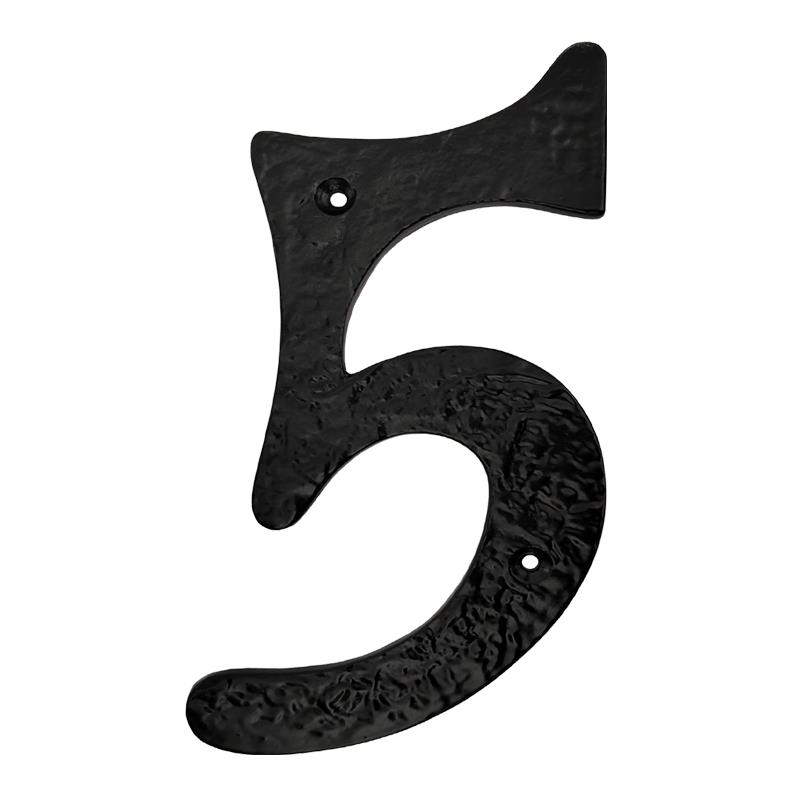 6" Iron Numerals (5) Heavy Duty