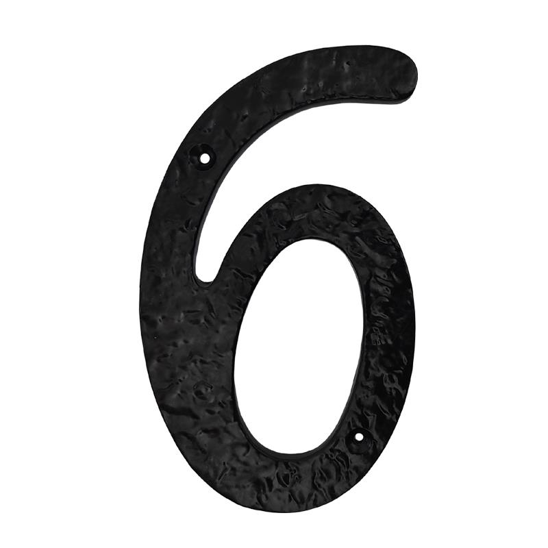 6" Iron Numerals (6) Heavy Duty