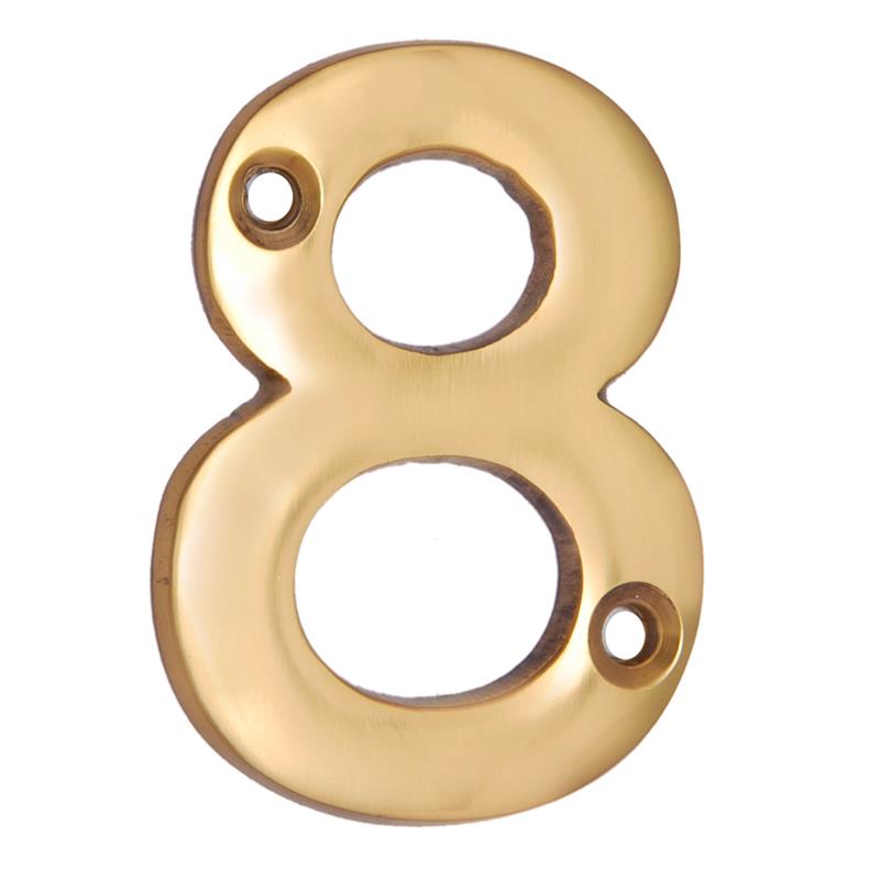 2" Broad Brass Numerals-8