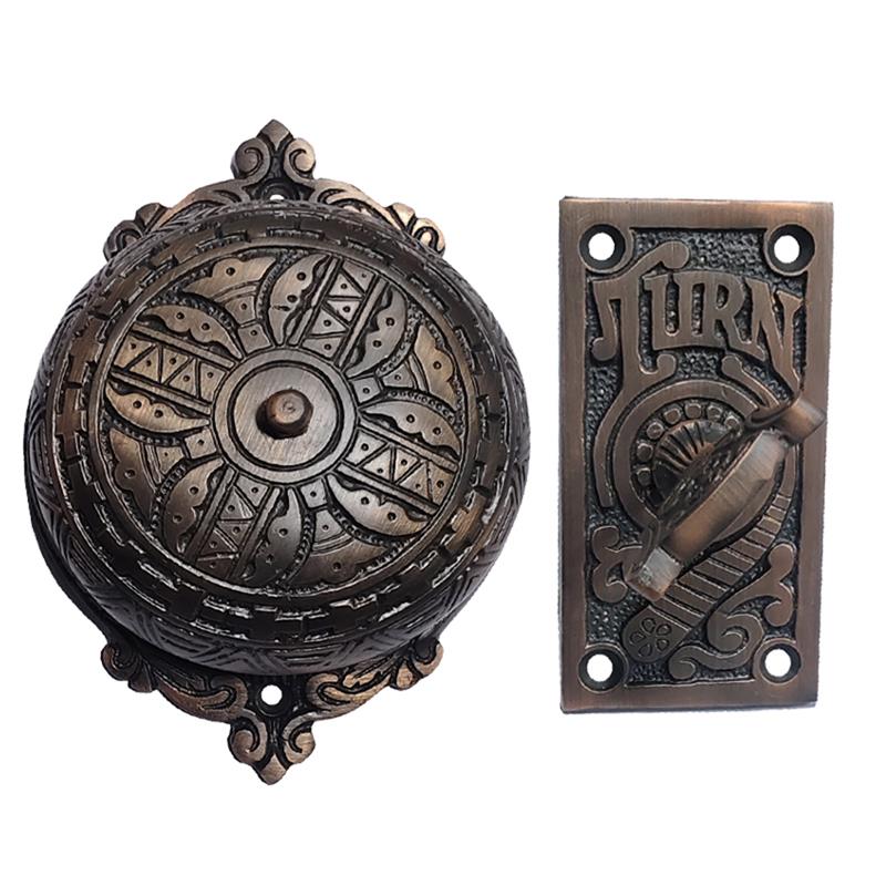 "Bartimeus" Brass Decorative Manual Old Fashioned Door Bell