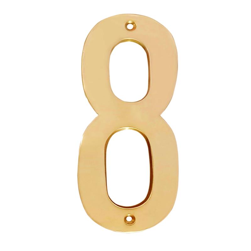 6" Brass Numerals-8