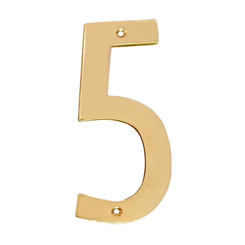 6" Brass Numerals-5