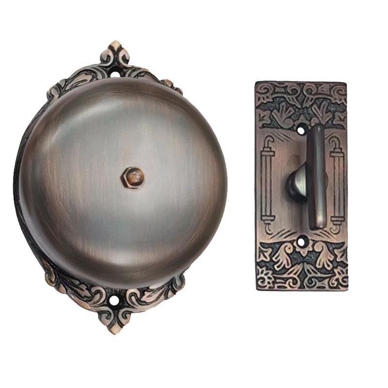"Irice" Brass Decorative Manual Old Fashioned Door Bell