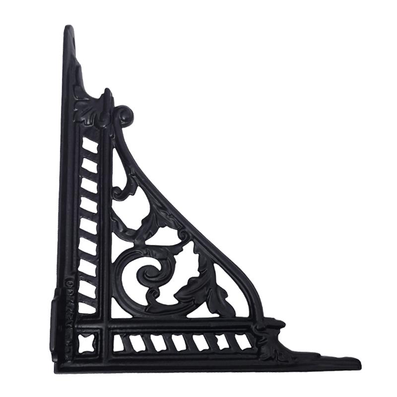 "Hezer" Black Antique Iron Shelf Bracket