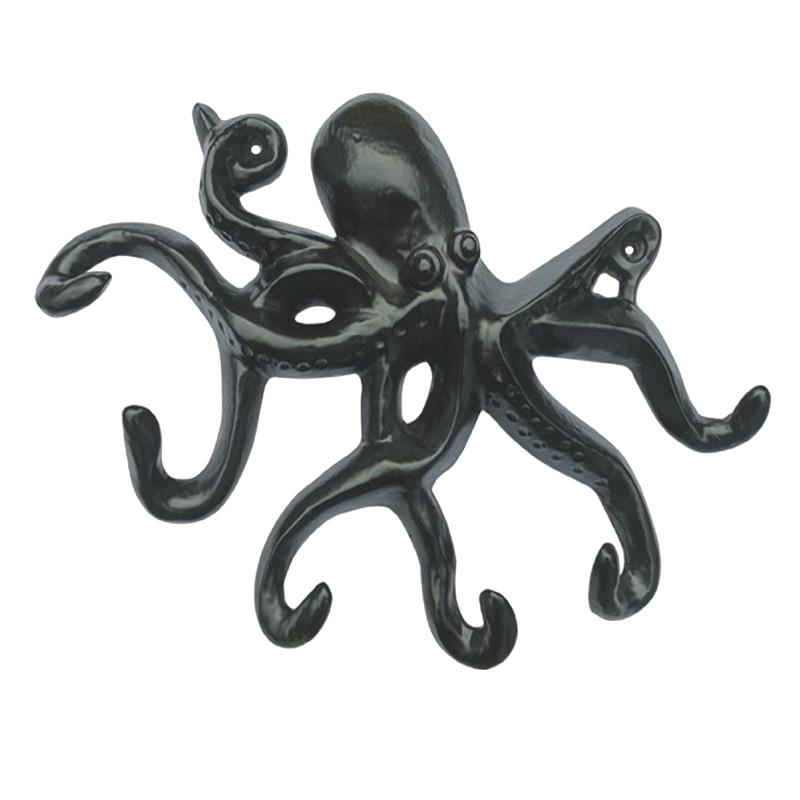 "Octopus" Black Antique Iron Hook