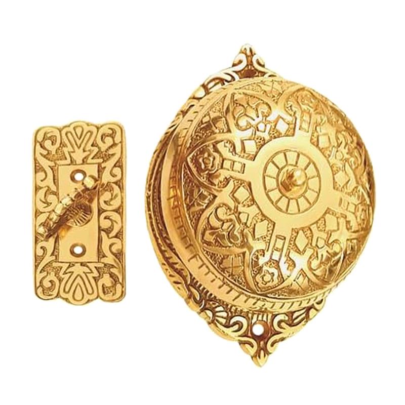 "Hosanna" Brass Decorative Manual Old Fashioned Door Bell