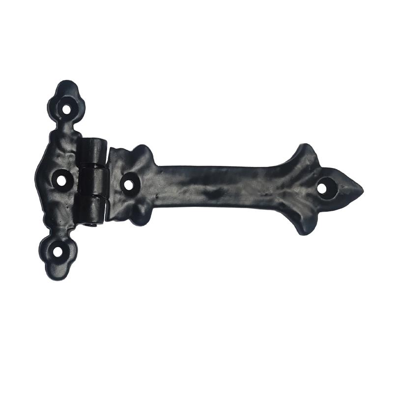 5 inch "Abdias" Black Antique Iron Tee Hinge