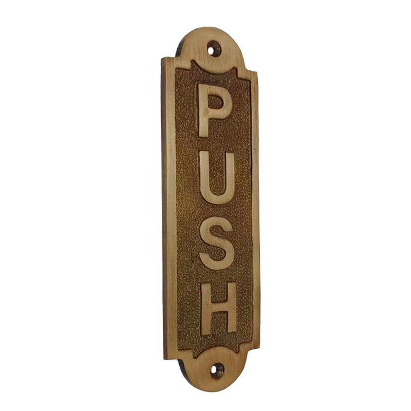 "Push" Brass Door sign