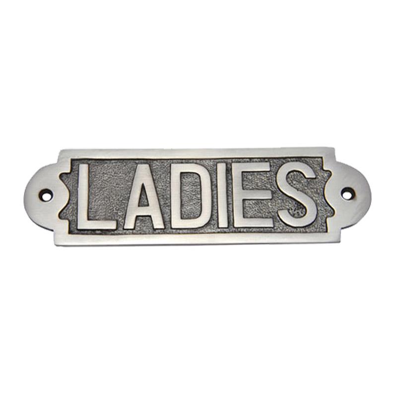 "Ladies" Brass Door Sign