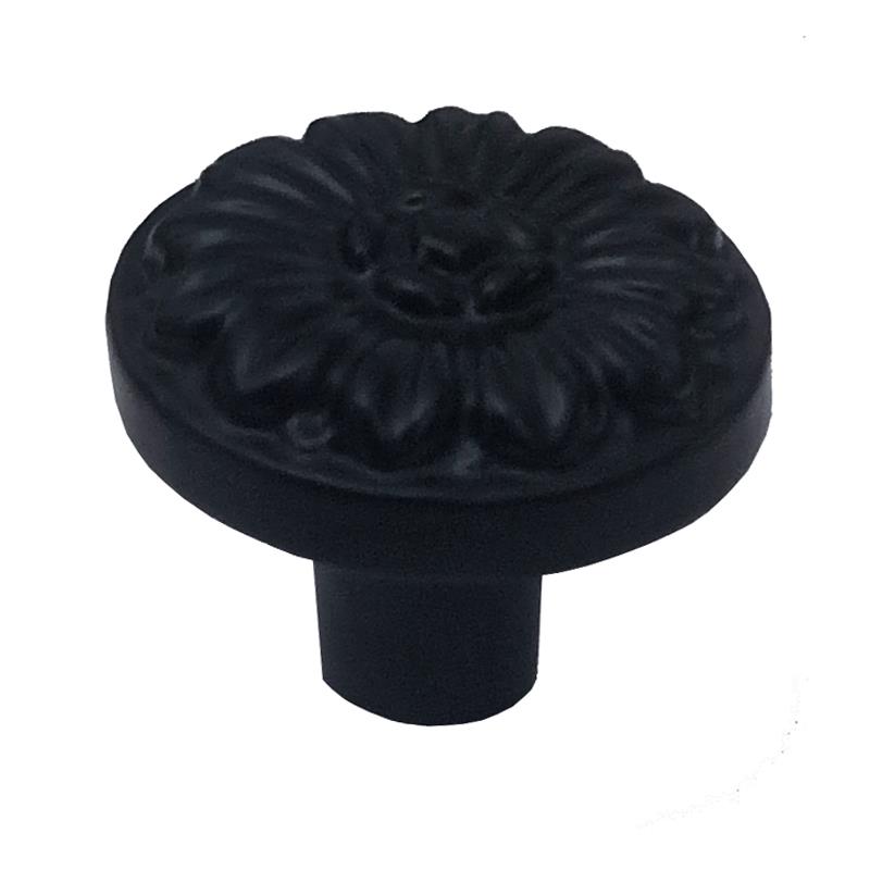 "Cabbon" Black Antique Iron Cabinet Knob