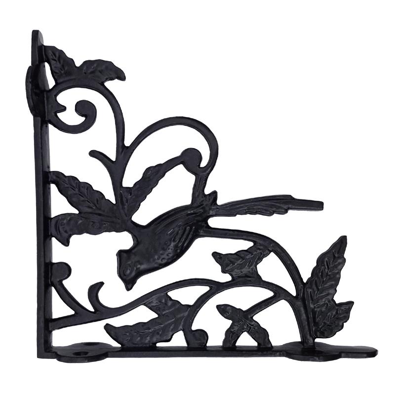 "Epher" Black Antique Iron Shelf Bracket