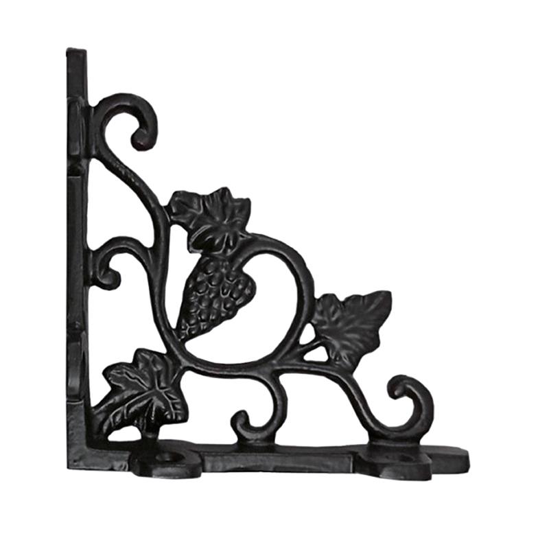 "Benoni" Black Antique Iron Shelf Bracket