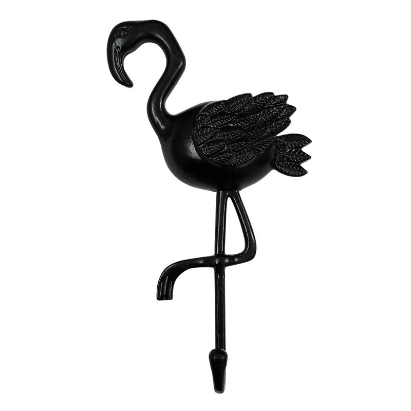 "Swan" Black Antique iron hook