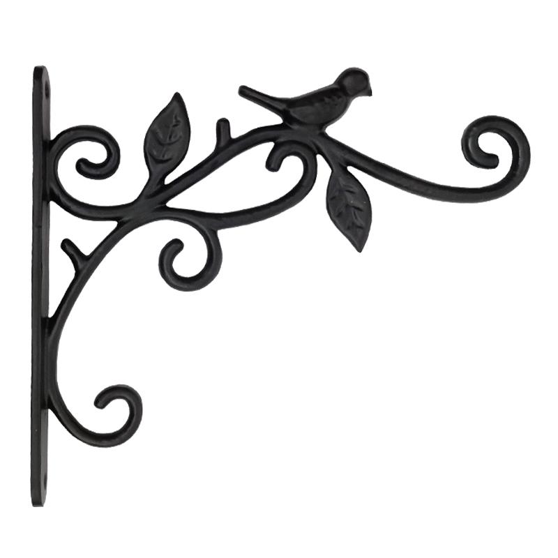 "Ezekiel" Black Antique Iron Hanging Shelf Bracket