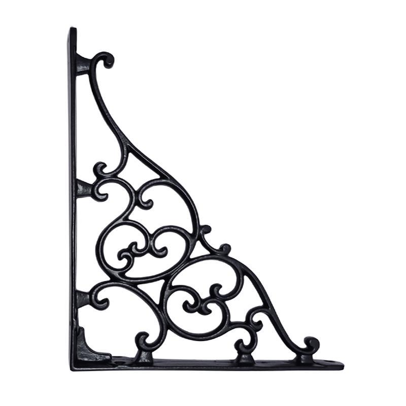 "Elimelech" Black Antique Iron Shelf Bracket