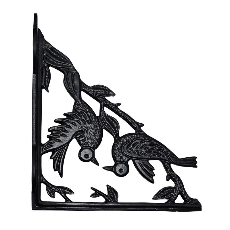 "Bethabara" Black Antique Iron Shelf Bracket