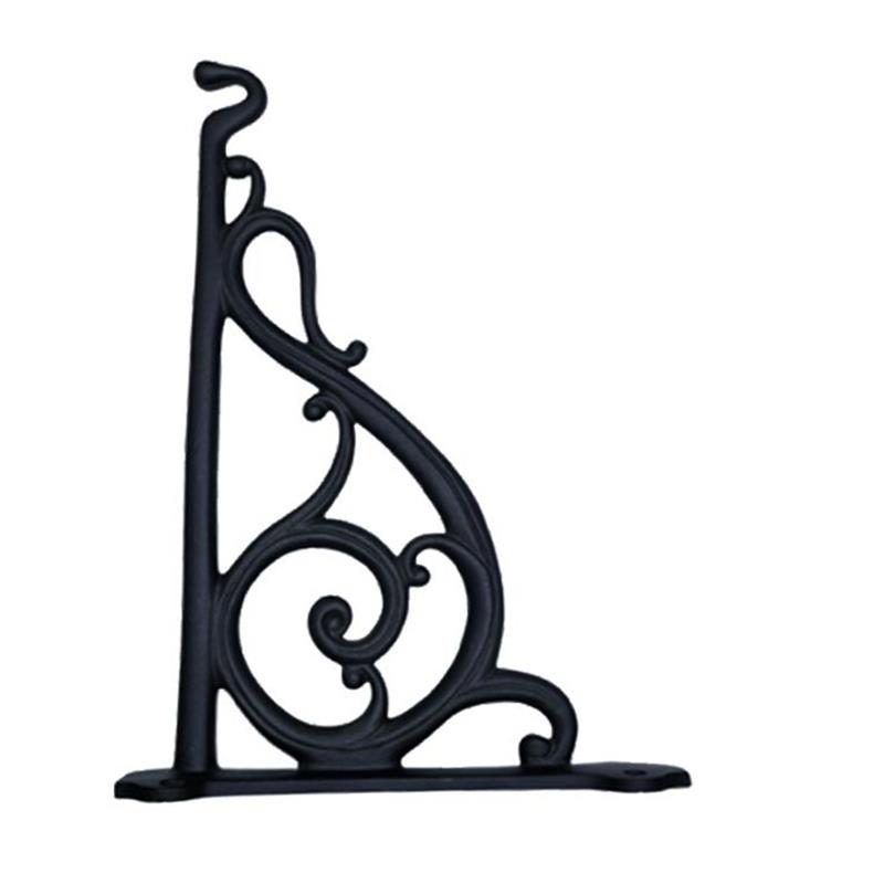 "Fortunatus" Black Antique Iron Shelf Bracket